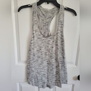Lululemon Tie It Up Singlet Tiger Space Dye Black White Scoopneck Tank Sz 6